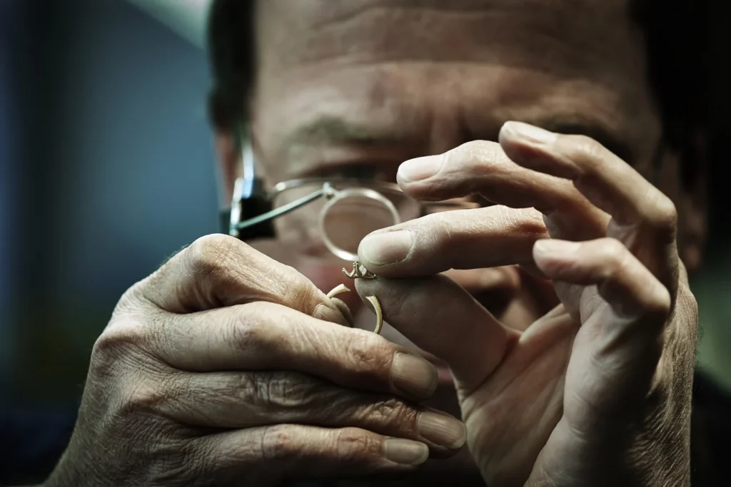 Jewellery Manufacturer Adding Stone Setting to Bespoke Ring